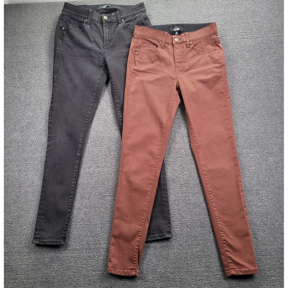 LULAROE Jeans Size 26 Skinny Mid Rise Bundle Brown Black Stretch Denim